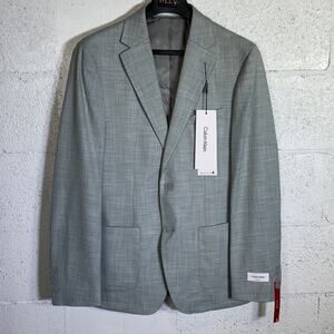 Calvin Klein Men's Solid Slim-Fit Soft Sport Coat - Mint 40R $295
